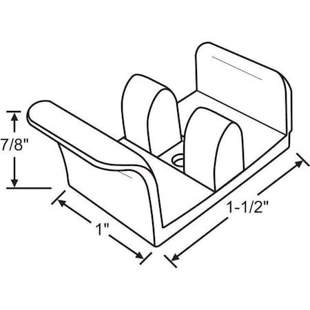 Strybuc Shower Door Guide White Nylon 22-113